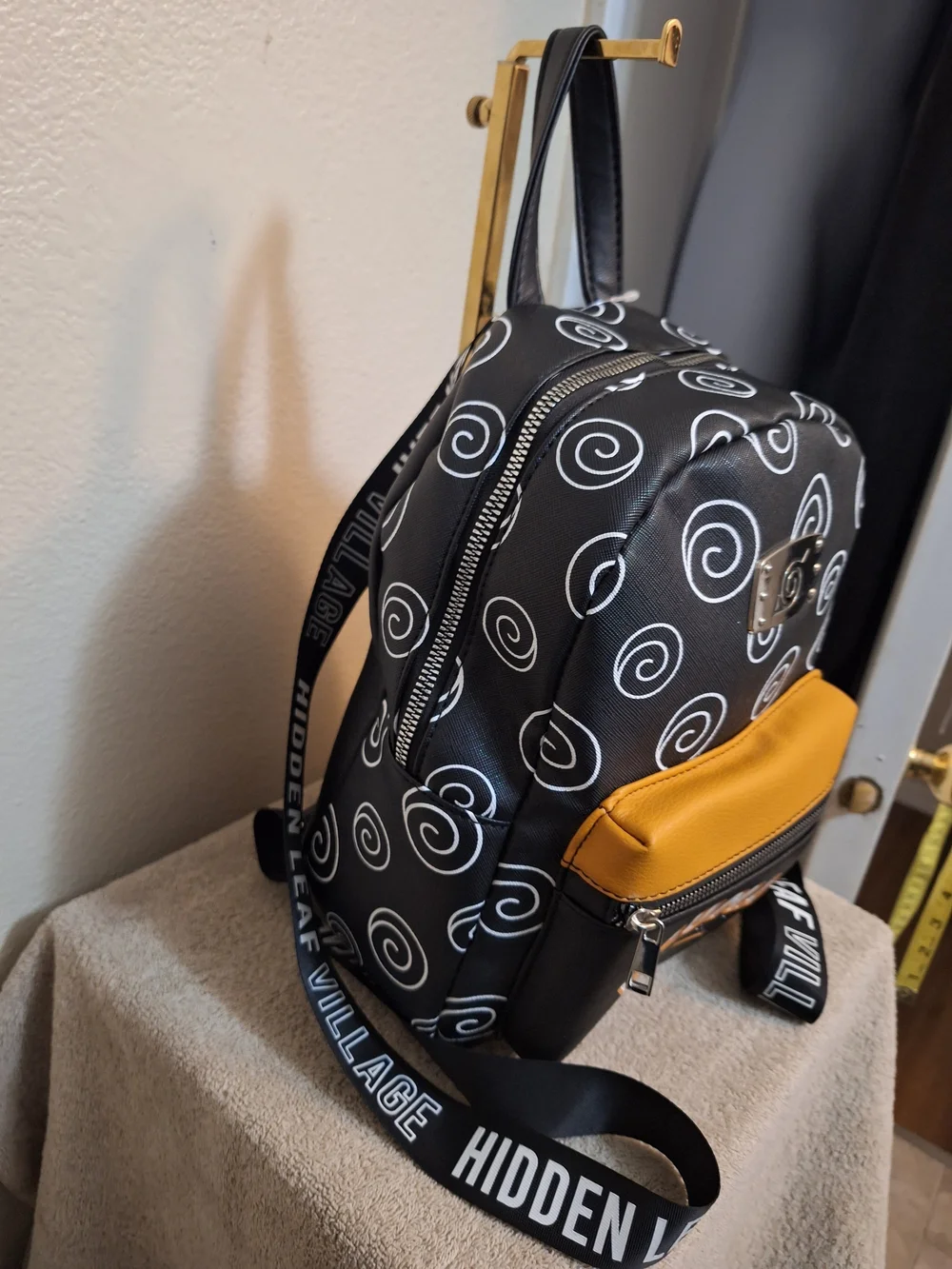 Naruto Uzumaki Black & Yellow Mini Backpack